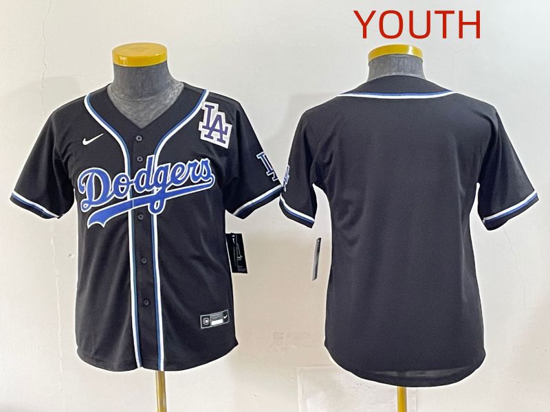 Youth 2025 Los Angeles Dodgers Blank Black Three generations Fashion Nike MLB Jersey style 7